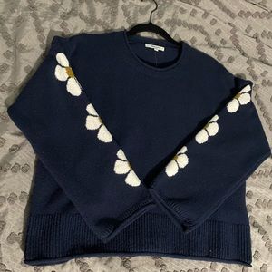 Madewell Belmore Floral-Sleeve Sweater